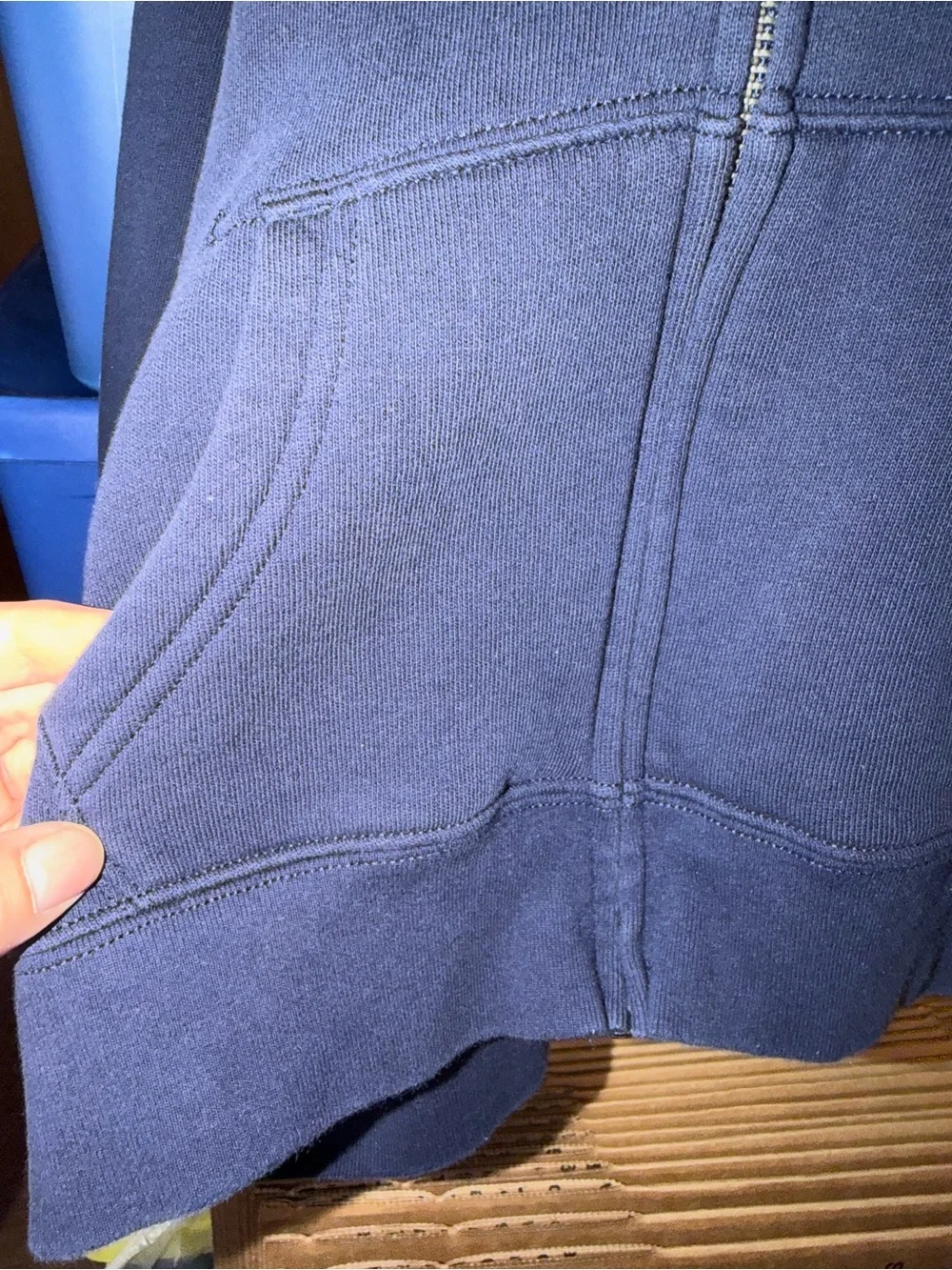 Ralph Lauren Navy Zip Hoodie with Red Pony. Size 10/12